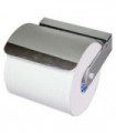 Chrome-plated brass toilet roll holder with cover