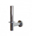 Chrome-plated brass holder for spare toilet paper roll