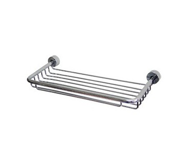 265x107 mm chrome-plated brass soap dish