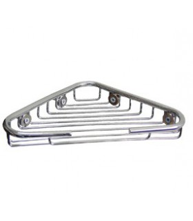 Chrome-plated brass triangular soap dish