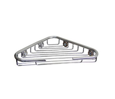 Chrome-plated brass triangular soap dish
