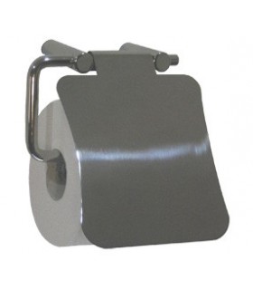 Stainless steel bright toilet roll holder with cover