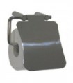 Stainless steel bright toilet roll holder with cover
