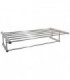 Stainless steel bright towel shelf with rail