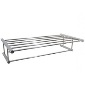 Stainless steel bright towel shelf with rail