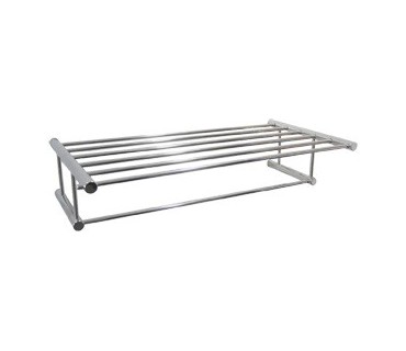 Stainless steel bright towel shelf with rail