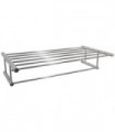 Stainless steel bright towel shelf with rail