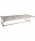 Stainless steel satin towel shelf with rail