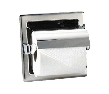 Stainless steel toilet roll holder