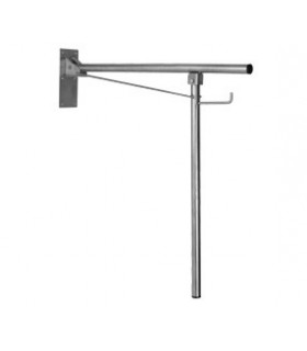 Vertical swing grab bar with floor support