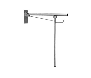 Vertical swing grab bar with floor support