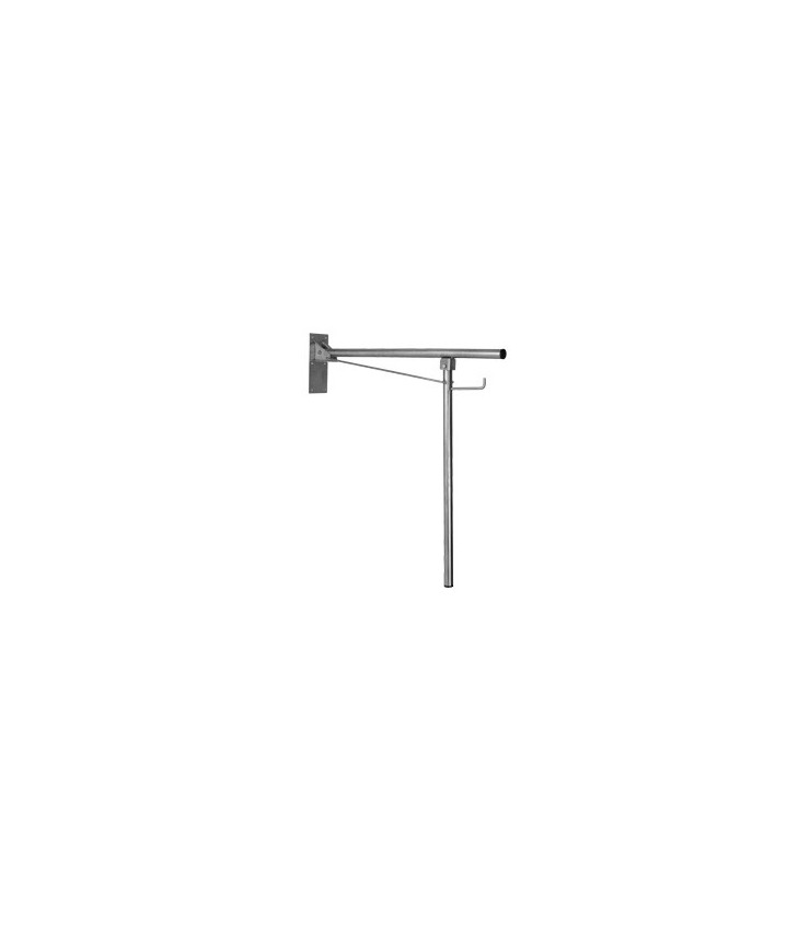 Vertical swing grab bar with floor support