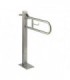 Vertical swing grab bar on fixed column