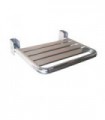 Asiento abatible de acero inox brillante