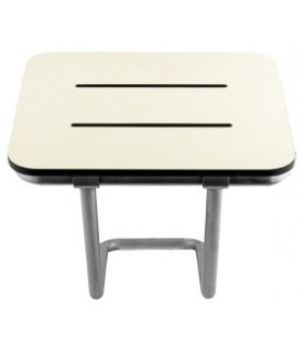 Folding seat with wall support