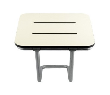 Folding seat with wall support