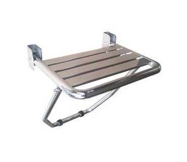 Folding seat with wall support