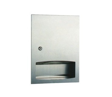 Recessed paper towel dispenser with C/Z folds