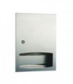 Recessed paper towel dispenser with C/Z folds