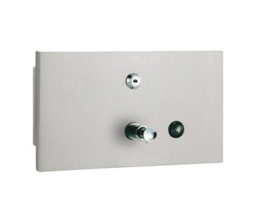 Recessed push-button soap dispenser