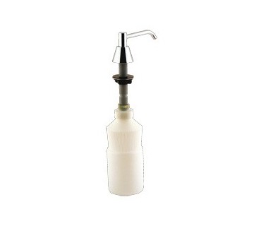 Recessed push-button soap dispenser