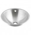 Recessed S.S. washbasin Ø305mm with overflow