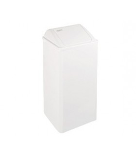 Bin with self closing lid