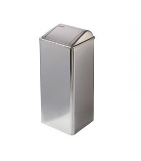 Bin with self closing lid