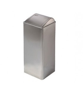 Bin with self closing lid