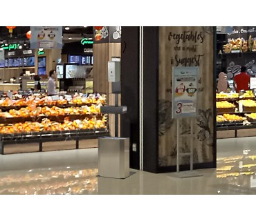 Hand sanitizing station holder