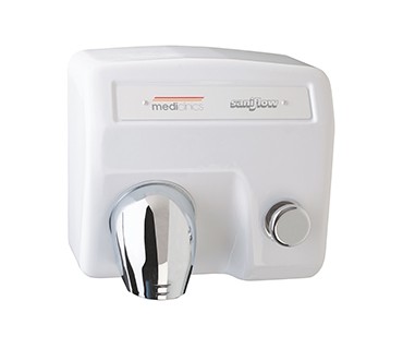 Saniflow push-button hand dryer
