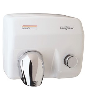 Saniflow push-button hand dryer