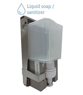 Behind the mirror automatic liquid soap/hand sanitizer dispenser