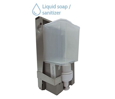 Behind the mirror automatic liquid soap/hand sanitizer dispenser