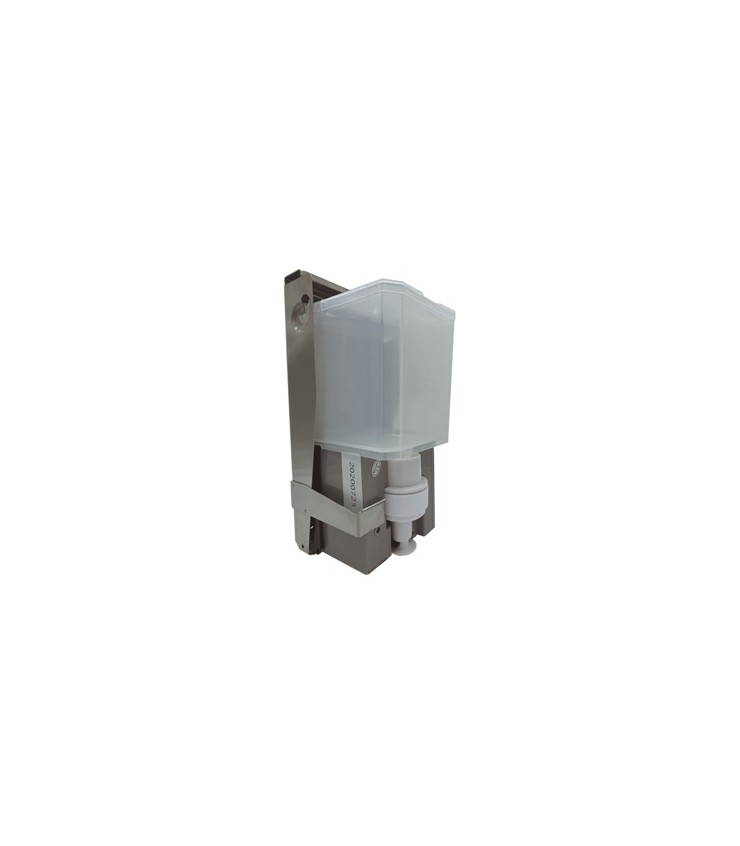 Automatic liquid soap dispenser for mounting behind the mirror