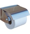 Stainless steel toilet roll holder with cover