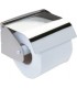 Stainless steel toilet roll holder with cover