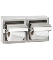 Stainless steel double toilet roll holder