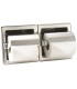 Stainless steel double toilet roll holder