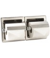 Stainless steel double toilet roll holder