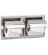 Stainless steel double toilet roll holder