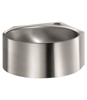 Wall mounted stainless steel corner wash basin