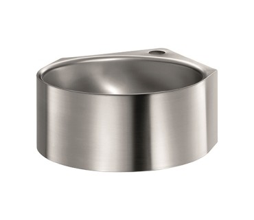 Wall mounted stainless steel corner wash basin