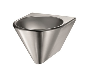 Wall mounted stainless steel bathroom wash basin
