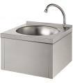 Stainless steel knee operated wash hand basin