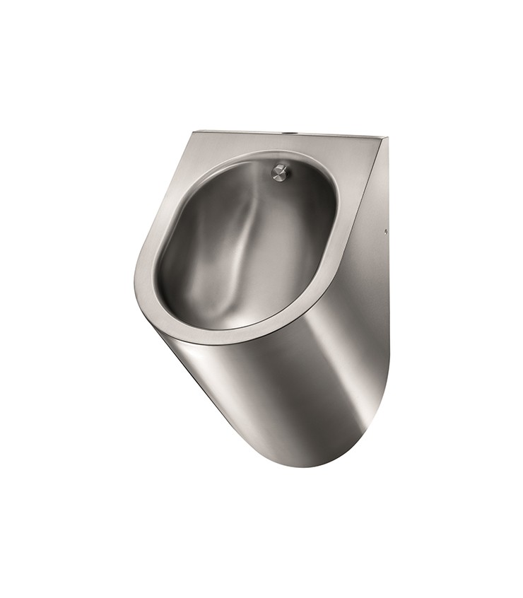 Vandal proof stainless steel urinal with exposed top water inlet Mediclinics