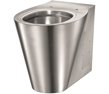 Floor-standing stainless steel toilet