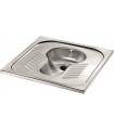 Stainless steel squatting pan