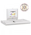Horizontal baby changing station with built-in antibacterial additive and an ionizer