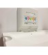 Horizontal baby changing station with built-in antibacterial additive and an ionizer